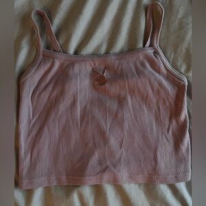 Old pink playboy tank top